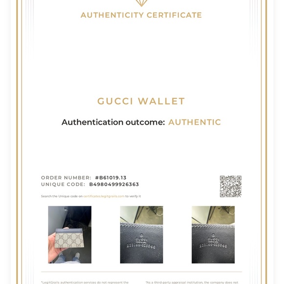 NWOT Authentic Gucci GG Supreme Canvas Leather Card Case Card Holder w/ COA - Picture 8 of 9